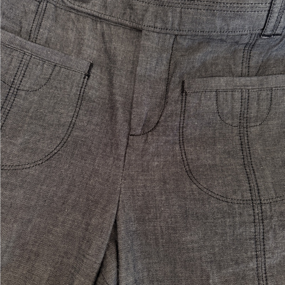 Elevenses Chambray Denim Trousers Buttons Belt Y2K Gorgeous NWoT - Picture 5 of 10